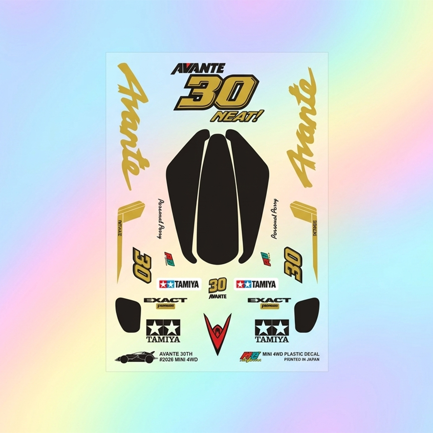 Stiker Avante - 30th - Kombinasi Gold - Transparan