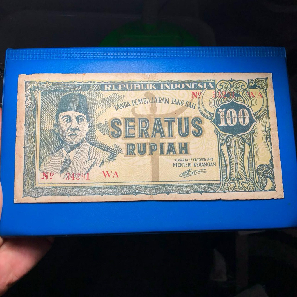 Uang Kuno Asli 100 Sukarno 1945