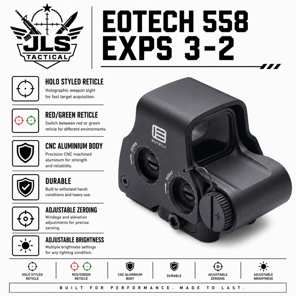 558 Holosight Eotech red dot BLACK AntiShock