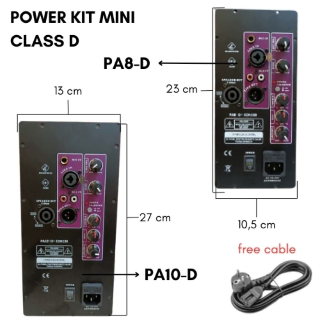 Power Kit Mini Class D PA8-D & PA10-D