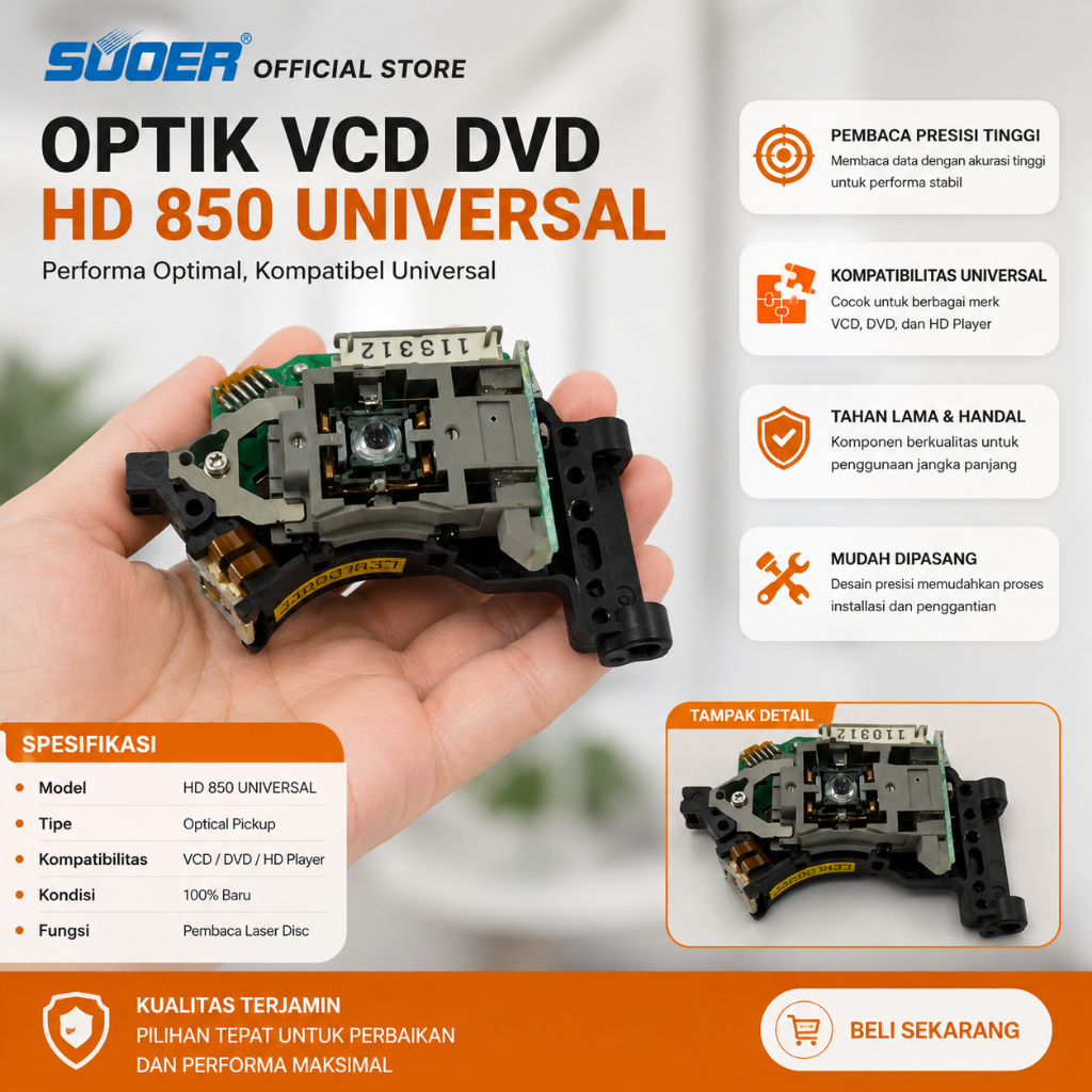 SUOER OPTIK VCD DVD HD 850 UNIVERSAL