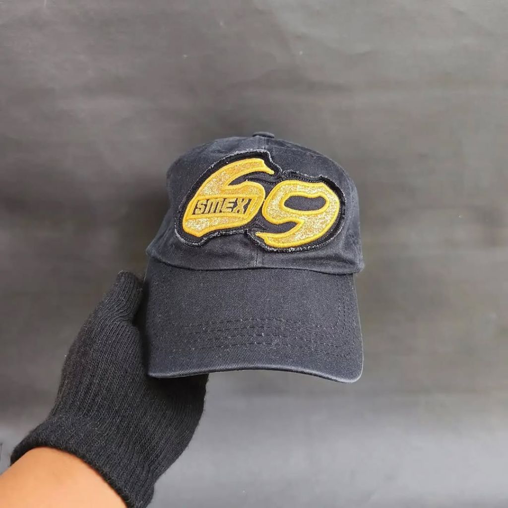 SMEX 69 - Topi Simple Cap Unisex Pria Wanita Hitam