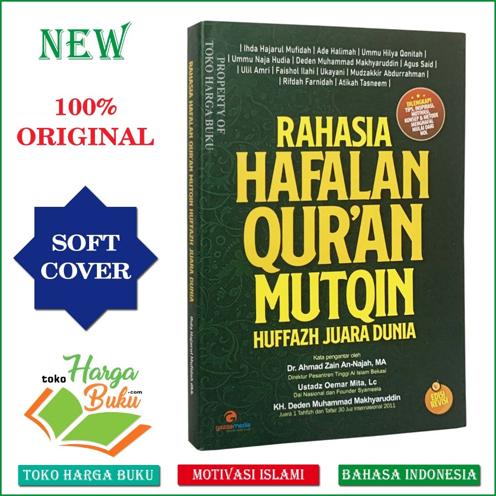 Foto Buku Rahasia Hafalan Quran Mutqin Huffazh Juara Dunia ORIGINAL Metode Konsep Motivasi Menghafal Mulai dari Nol - Gazza Media