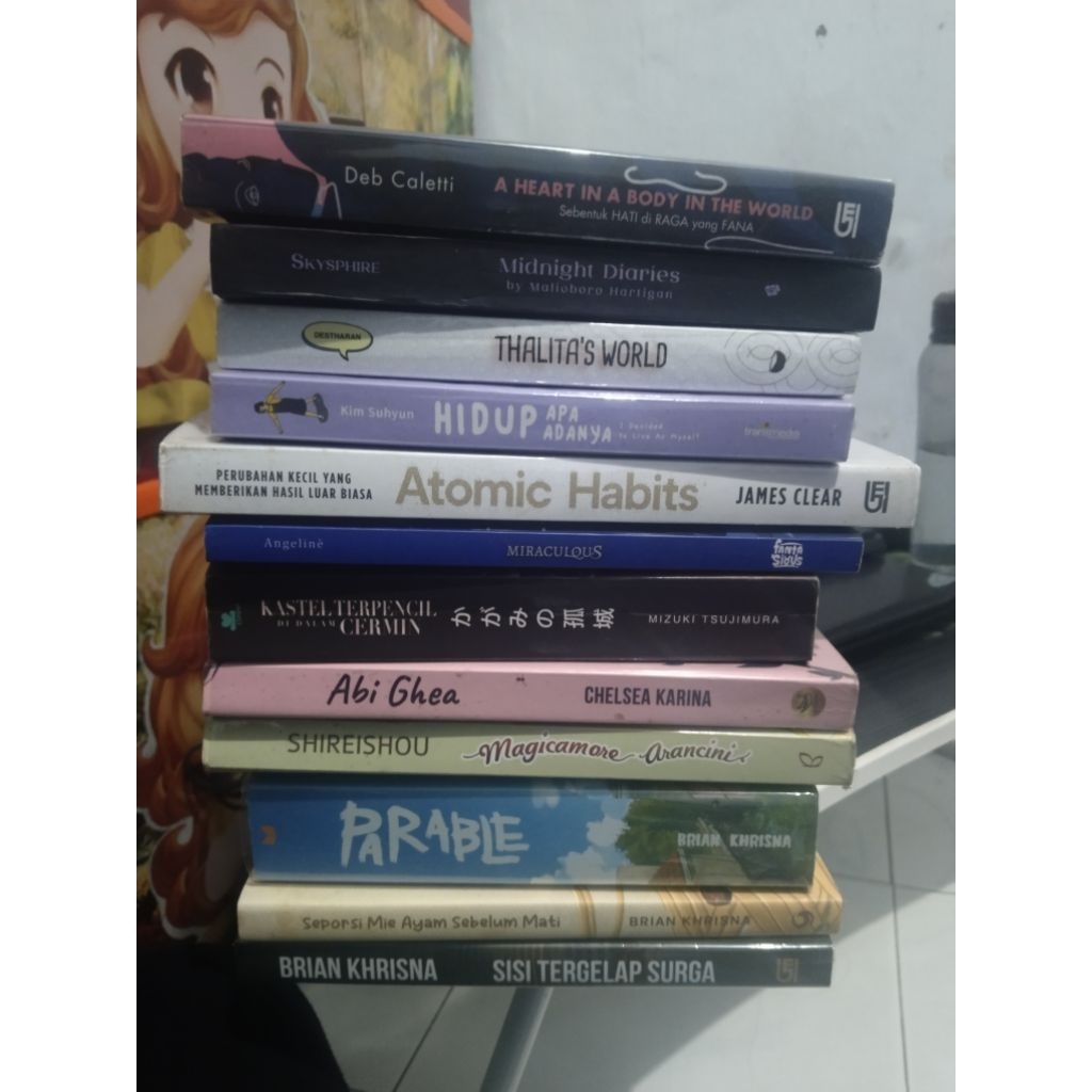 PRELOVED NOVEL KARYA BRIAN KHRISNA SEPORSI MIE AYAM, PARABLE, SISI TERGELAP ORIGINAL KOLEKSI PRIBADI