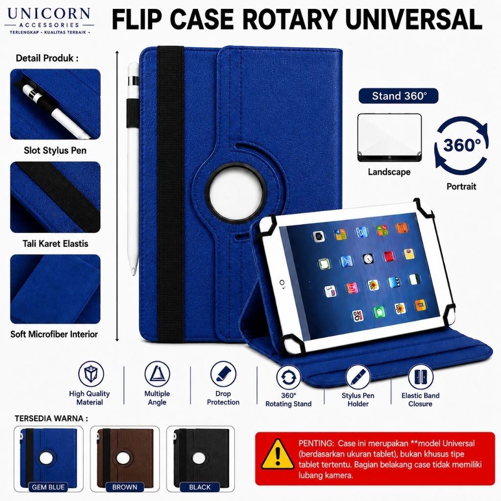 Case SPC L80s 8 inci | SPC L80s Lite 8 inch | Casing Rotary Flip Book Cover Slot pen Universal Sarun