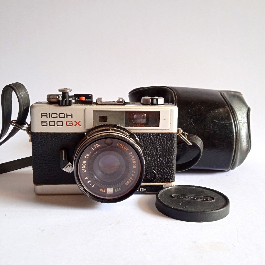 Antik Vintage Kamera Analog Lama RICOH 500 GX Japan Mekanik Lancar Utuh Layak Koleksi