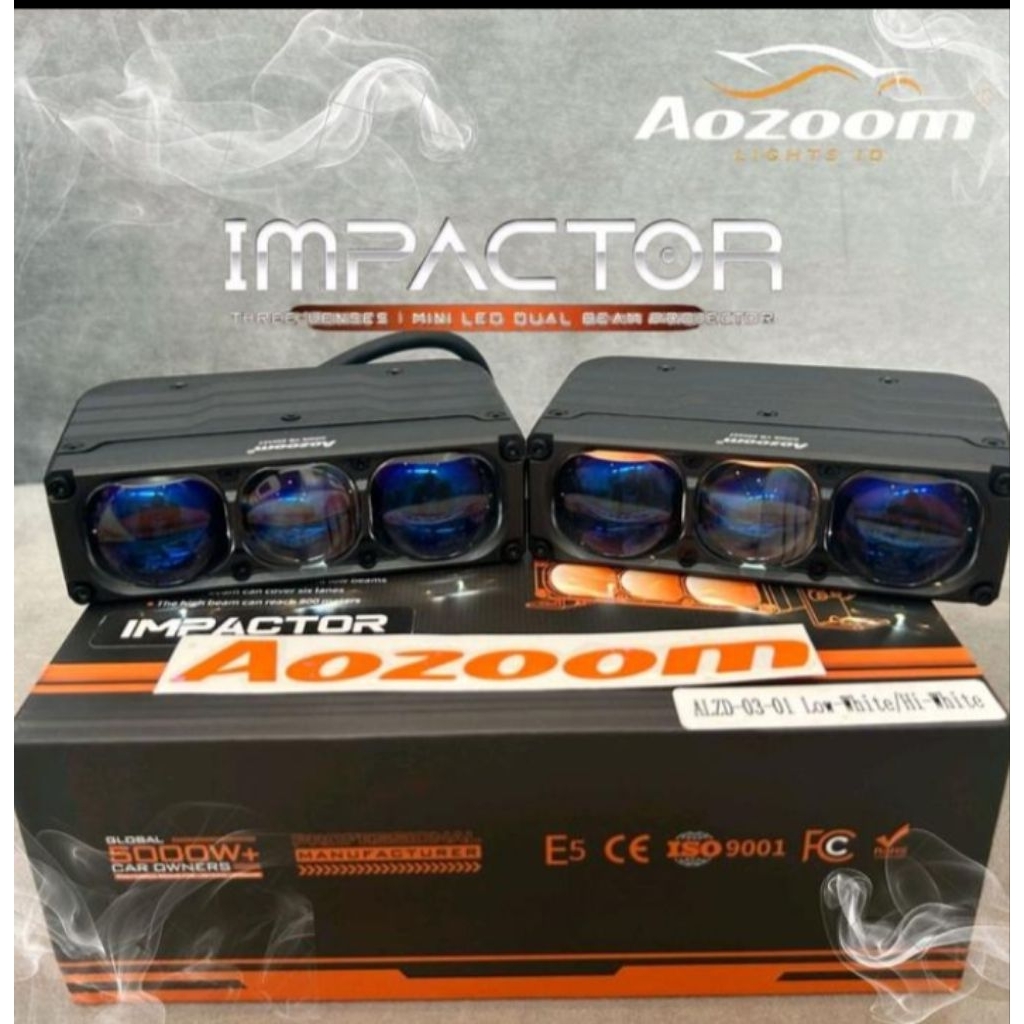 AUZOOM IMPACTOR LED MINI LASER 3LENZA TREELENZ LEN MINI DUAL BEAM PROJEKTOR