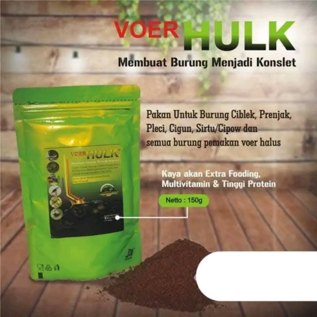 VOER HULK PAKAN BURUNG PLECI CIPOW PRNJAK CIBLEK DAN PEMAKAN VOER HALUS