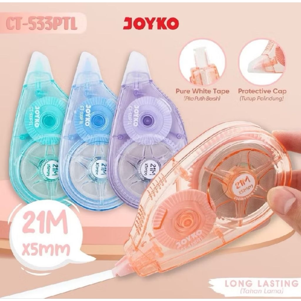 Joyko Correction Tape 21 Meter - Tipe-Ex Kertas