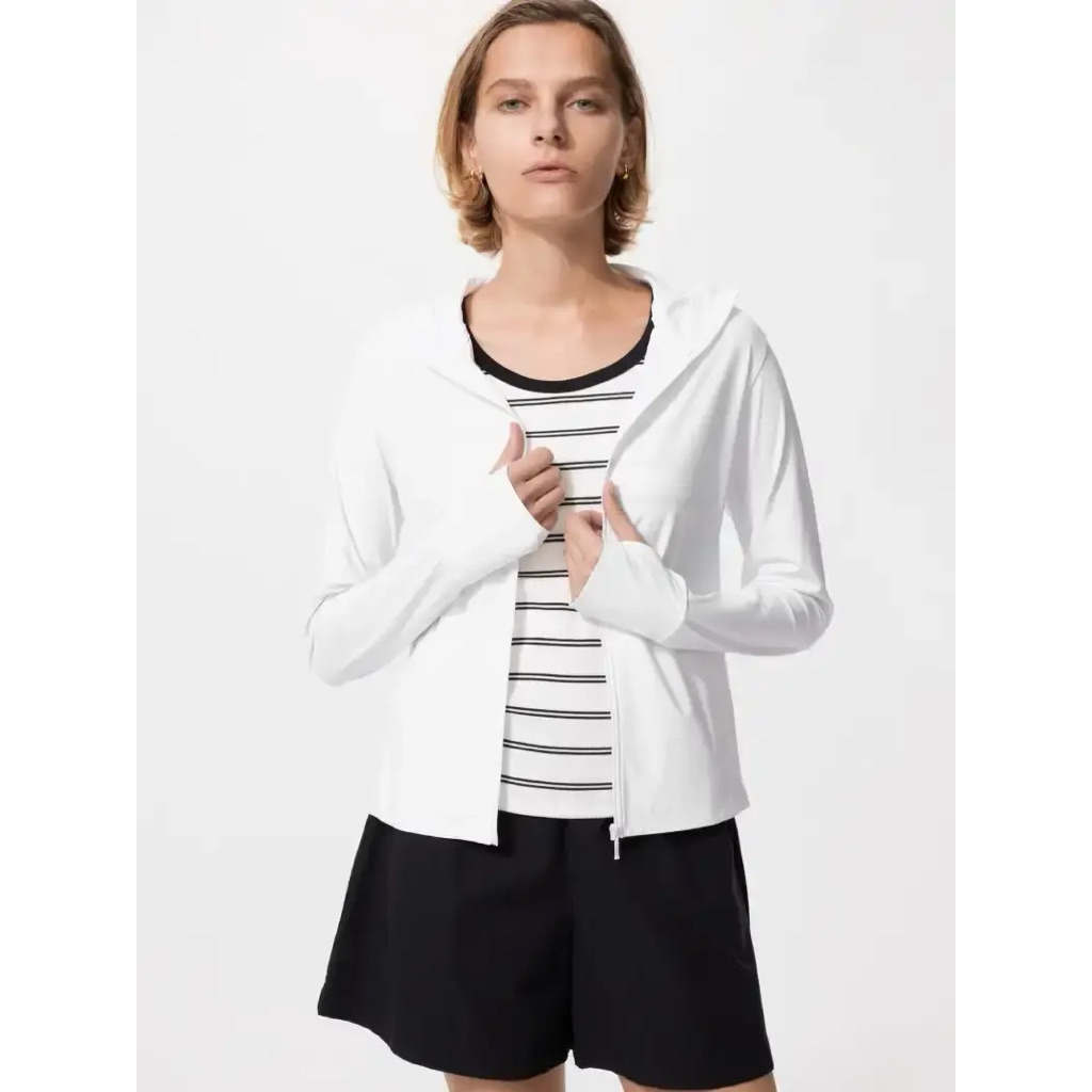 Preloved Uniqlo Ultra Stretch Airism Hoodie UV protection Jacket