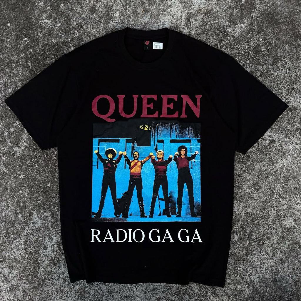QUEEN - RADIO GA GA TSHIRT BLACK