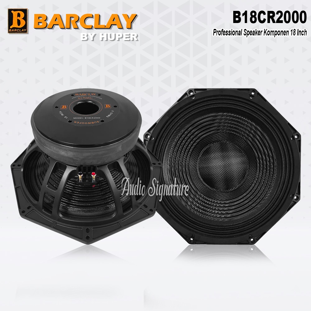 Komponen Speaker 18 Inch BARCLAY B18CR2000 | B18 CR2000 CARBON Coil 5.5 Inch Original