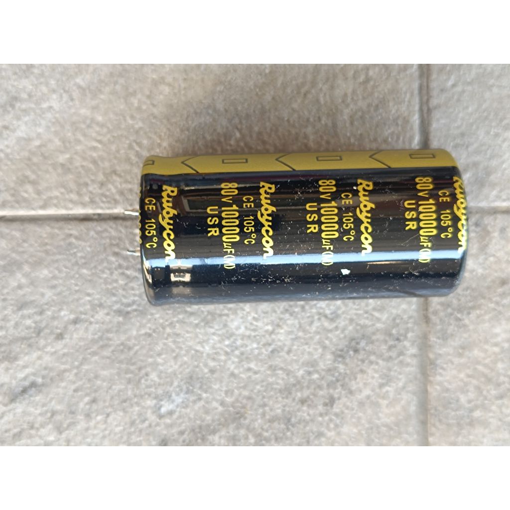 elko kapasitor 10000uf 80v ORIGINAL Rubycon FULL elco capasitor 10000 uf 80 v HITAM