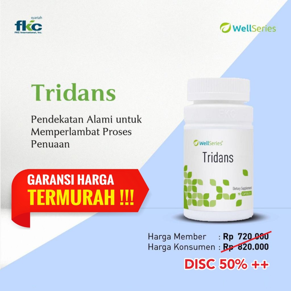 Tridans - Anti Oksidan - Anti Kanker - Pelancar Pembuluh Darah - TRIDANS Well series FKC (Tri-Antiox