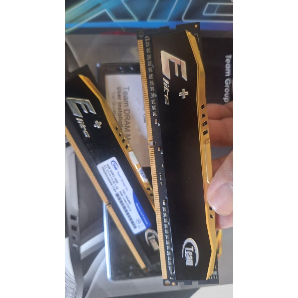 RAM Team Elite+ 4GB DDR3 1600MHz PC Desktop Second Bekas Fullset/Batangan Work Normal