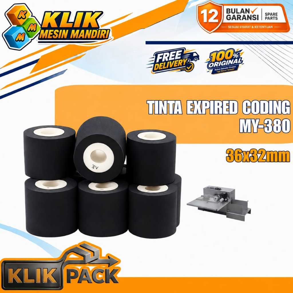 Hot Ink Roll / Tinta Expired Coding MY-380 36x32