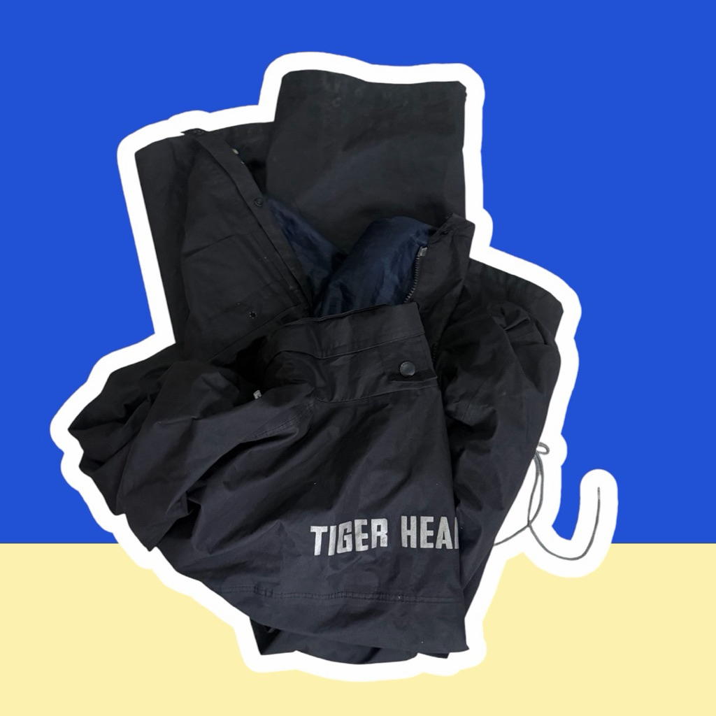 Jas Hujan Setelan Preloved Tiger Head