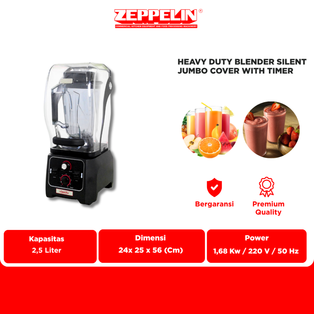 Zeppelin Blender Heavy Duty Silent Jumbo (With Timer)