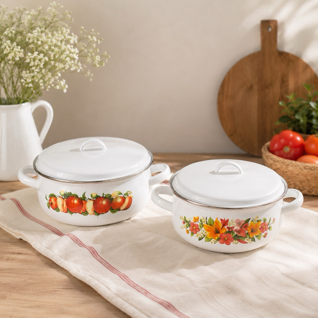 PANCI ENAMEL PUTIH / DUTCH OVEN KEDAUNG / PANCI SOURDOUGH