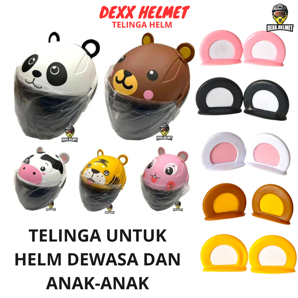 Kuping Helm Kucing untuk Helm Dewasa Anak-Anak Bogo Full Half Face Hiasan Telinga Helm