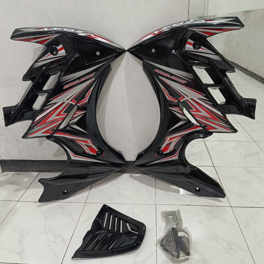 COD HALF FAIRING VERZA / SAYAP BODY SAMPING VERSA HONDA HITAM PUTIH FULL SET RITING SEIN MOTOR