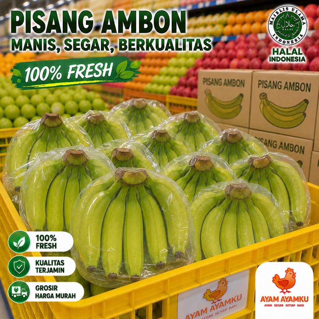 Pisang Ambon 1 sisir | AYAM AYAMKU