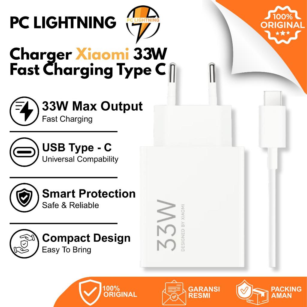 Charger Xiaomi 33W Fast Charging Type C Original 100%