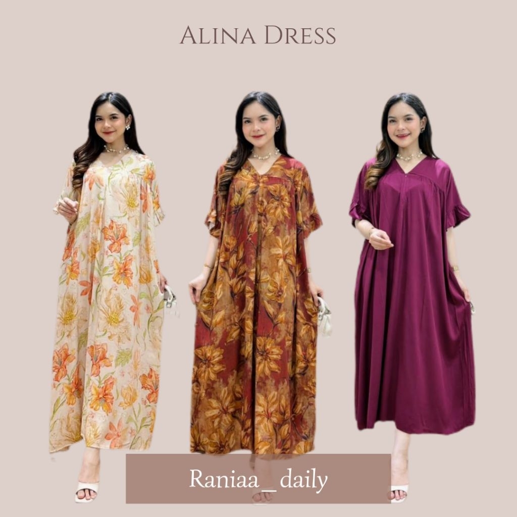 Alina Dress - Daster Kanaya Rayon Busui Ld 120