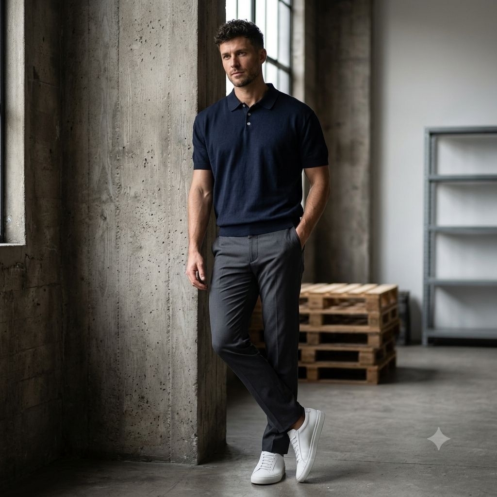 Lohnt Korea Brand Outwear Poloshirt Knit
