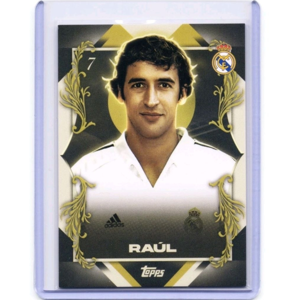 [LEGEND] Kartu Bola RAUL GONZALEZ BLANCO REAL MADRID #7 Topps Los Blancos