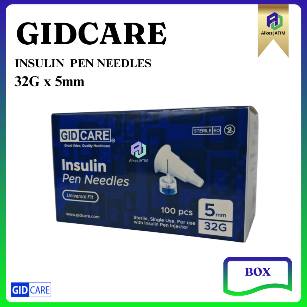 GIDCARE Pen Needle 32G x 5mm / Pen Needle Insulin 32G / Jarum Insulin / pcs