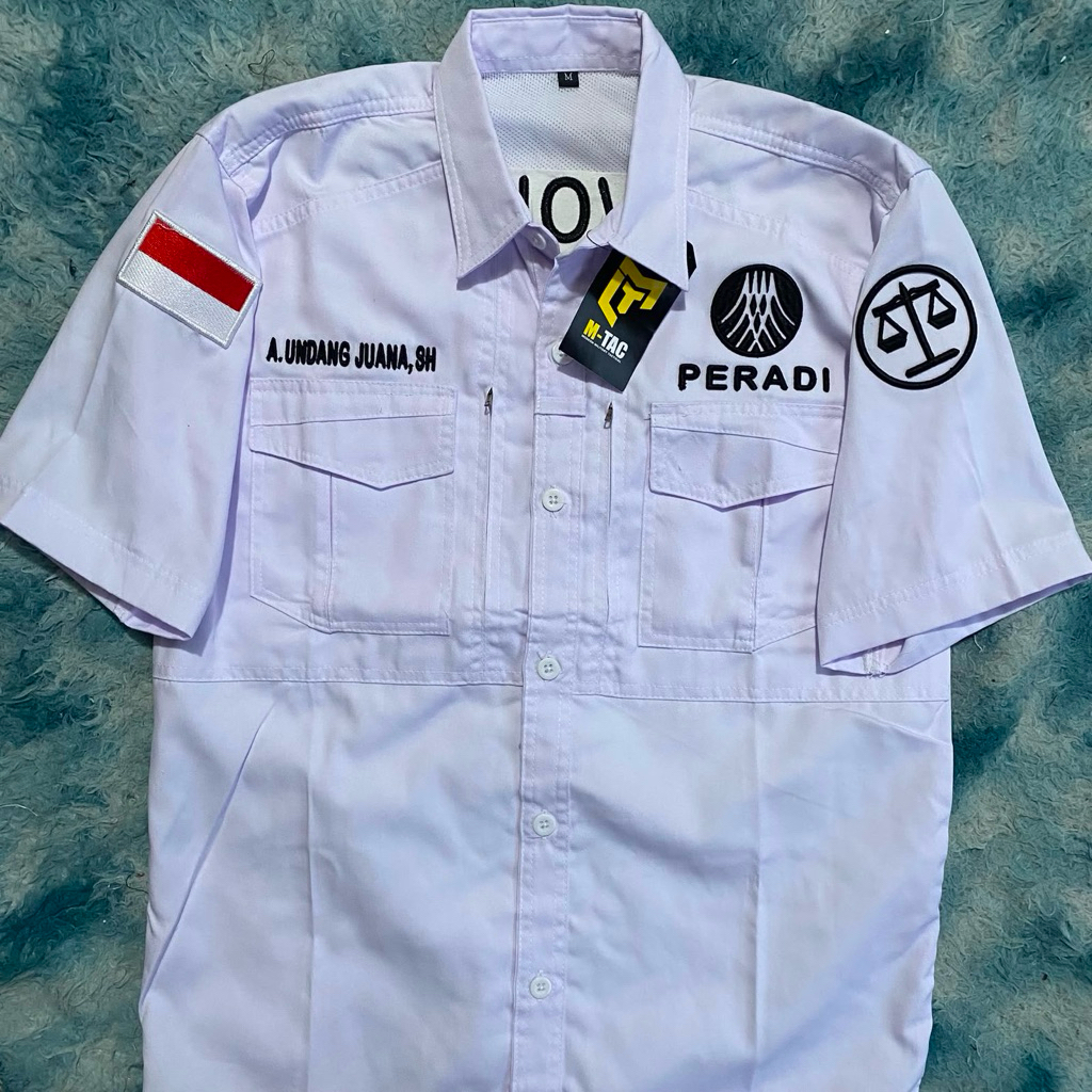 KEMEJA PERADI/KEMEJA PERADI FULL BORDIR 3D/KEMEJA CUSTOM BORDIR/KEMEJA PERADI LENGAN PENDEK