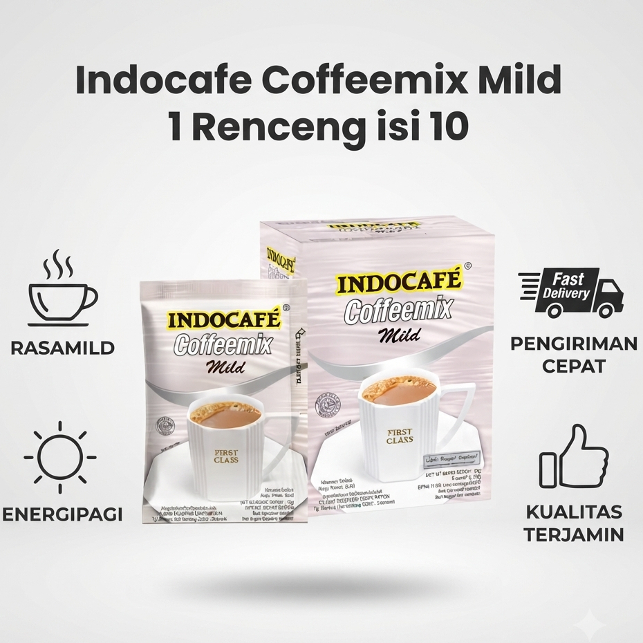 Indocafe Coffeemix Mild / Kopi Indocafe Coffeemix Mild 1 Renceng isi 10 Saset