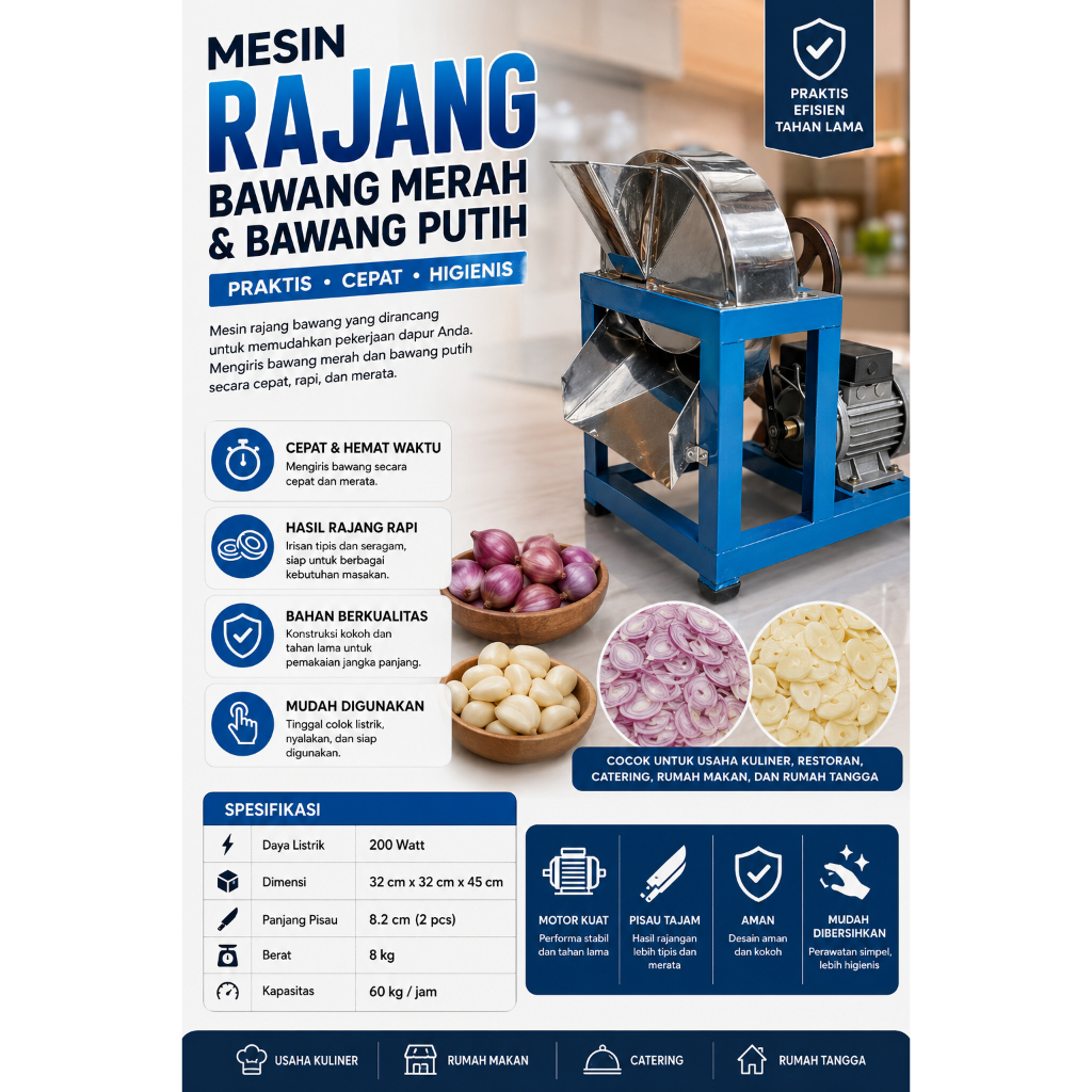 Mesin Rajang Bawang Mesin Rajang Kunyit Mesin Rajang Jahe Perajang Bawang