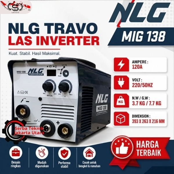 IZUMI NLG MIG 138A MESIN LAS IZUMI /TRAFO LAS IZUMI NLG MIG 138 GASLESS
