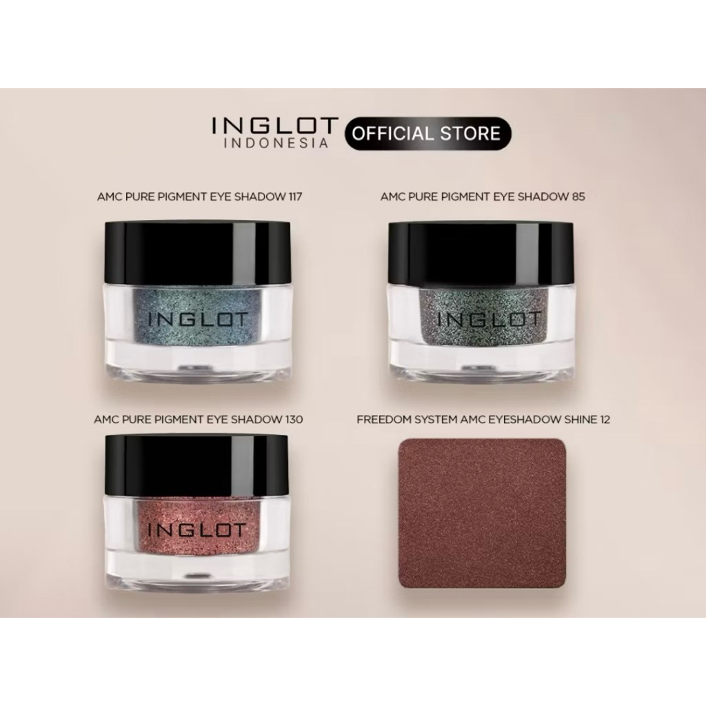 Inglot AMC Pure pigment eyeshadow/Inglot gliter eyeshadow