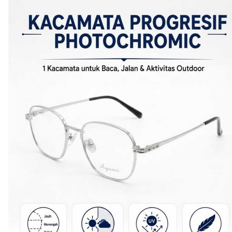 Kacamata Titanium Pluis MInus Full Frame P9587T