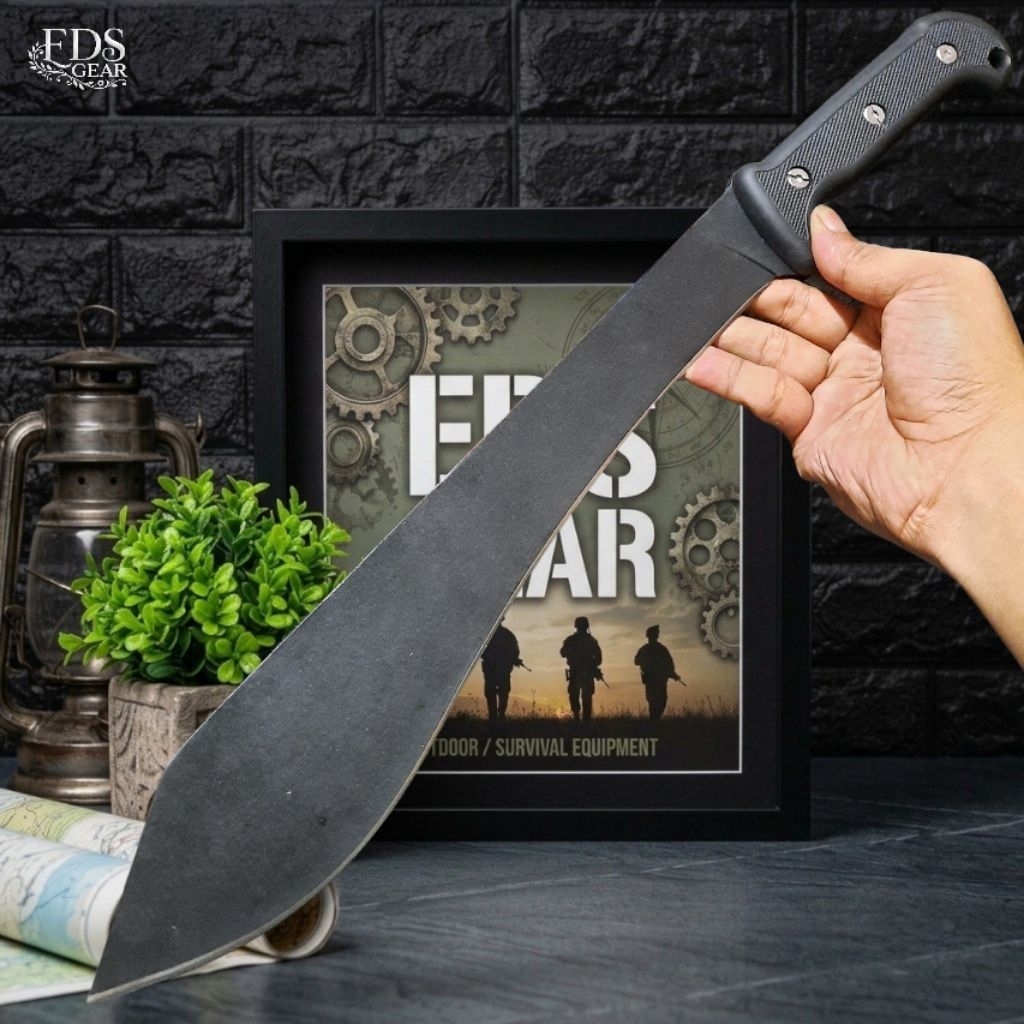 Pisau Survival Outdoor Camillus Hitam Include Sarung / Pisau Tactical / Survival Kit