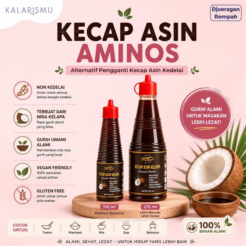 DJOERAGAN REMPAH Kecap Asin Kelapa Coconut Aminos