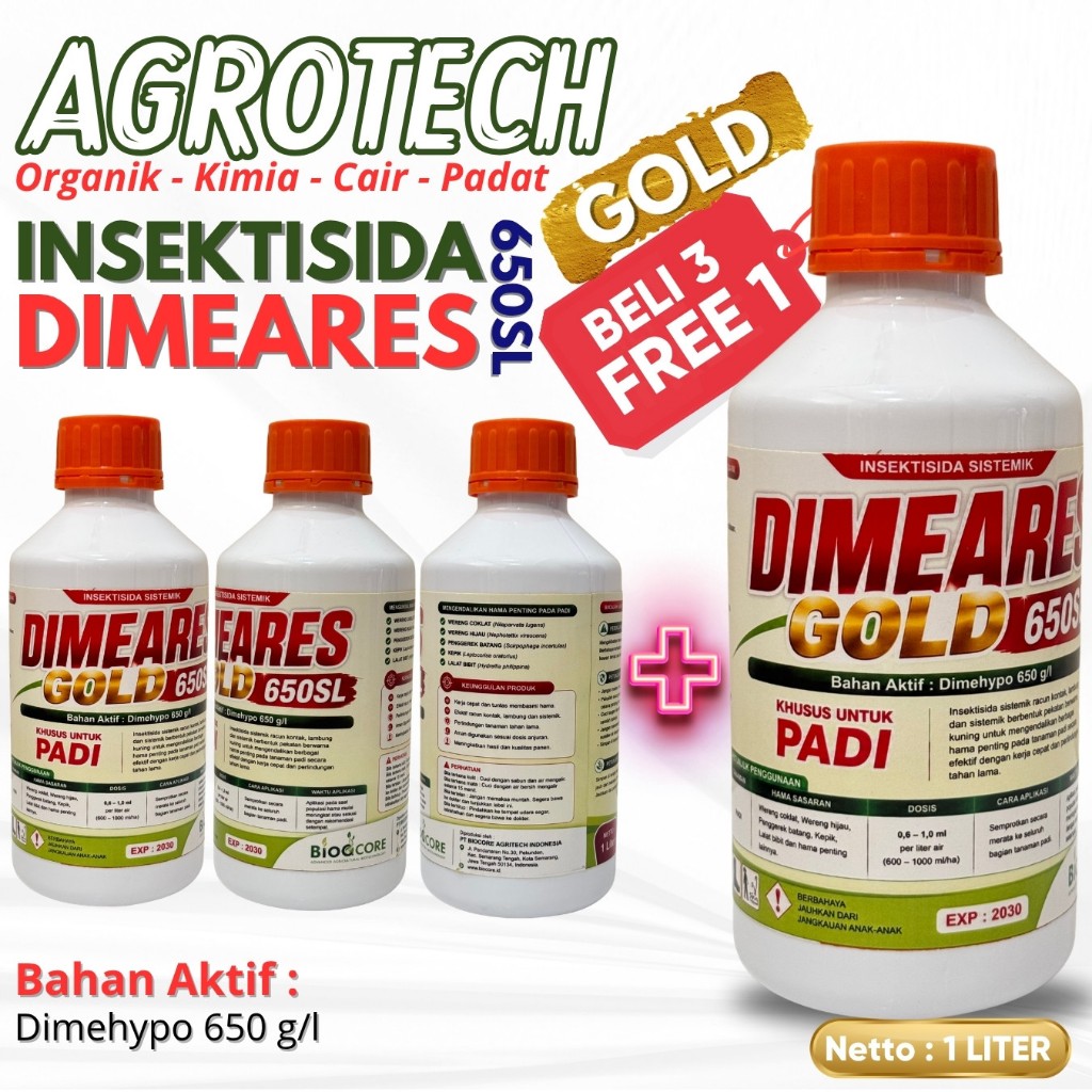 Insektisida DIMEARES GOLD 650SL Obat Hama Tanaman Padi Sistemik 1 Liter