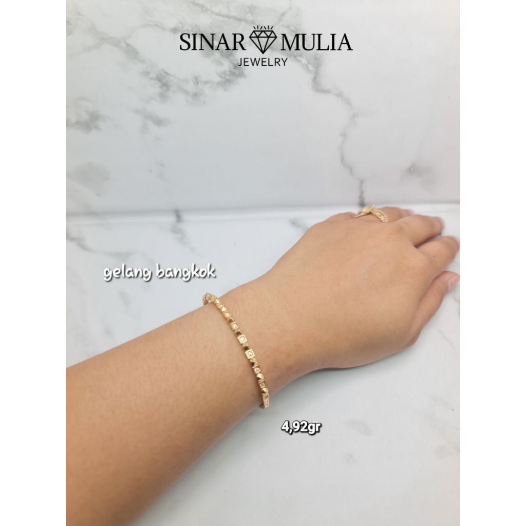 GELANG BANGKOK TERBARU,GELANG EMAS WANITA,GELANG DEWASA,GELANG EMAS ASLI