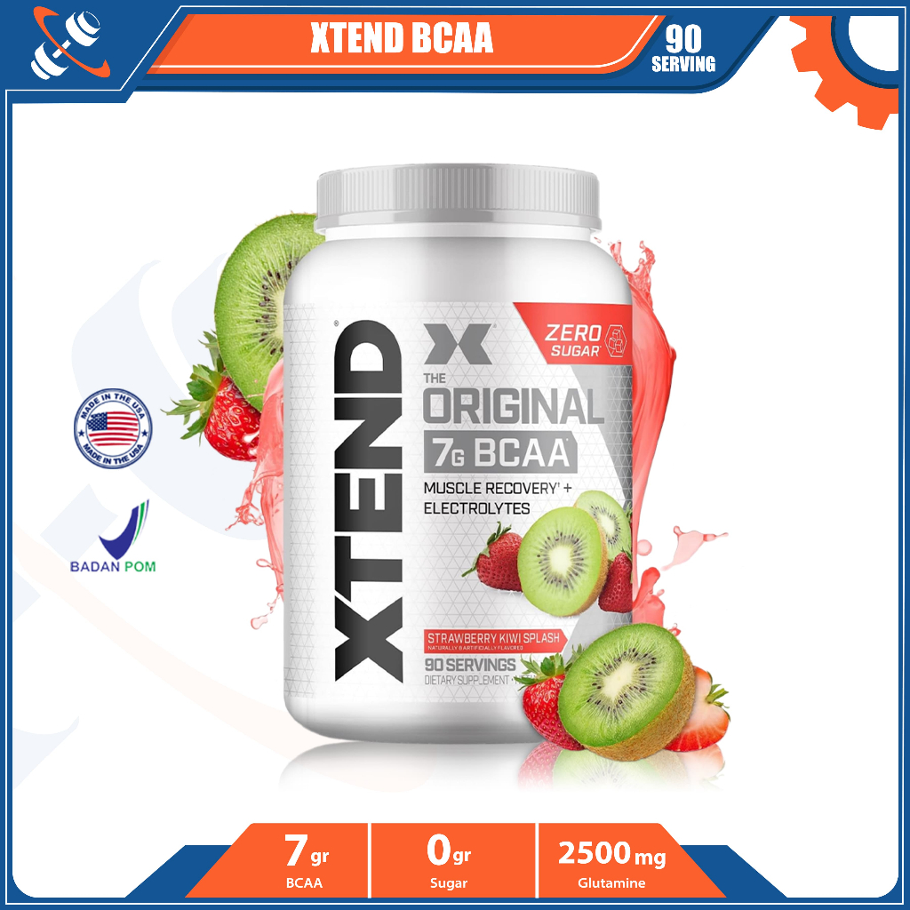 XTEND BCAA 90 Serving - Suplemen Fitnes BCAA Powder Asam Amino Glutamine Elektrolit Pemulihan Otot G