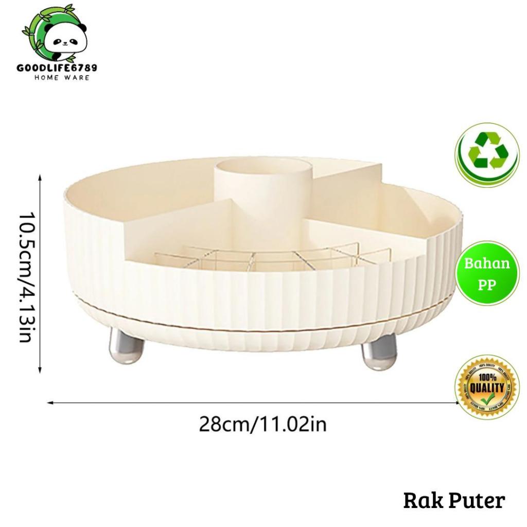 Rak Kosmetik 24cm putar 360 derajat aesthetic - tempat make up aesthetic tray aesthetic rak skincare