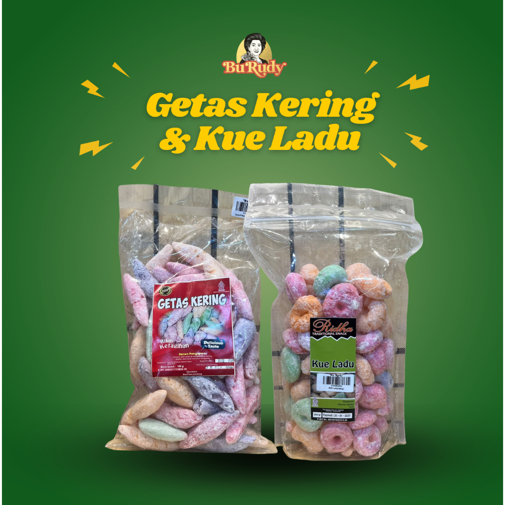 Getas Kering dan Kue Ladu - Jajanan Jadul 150g