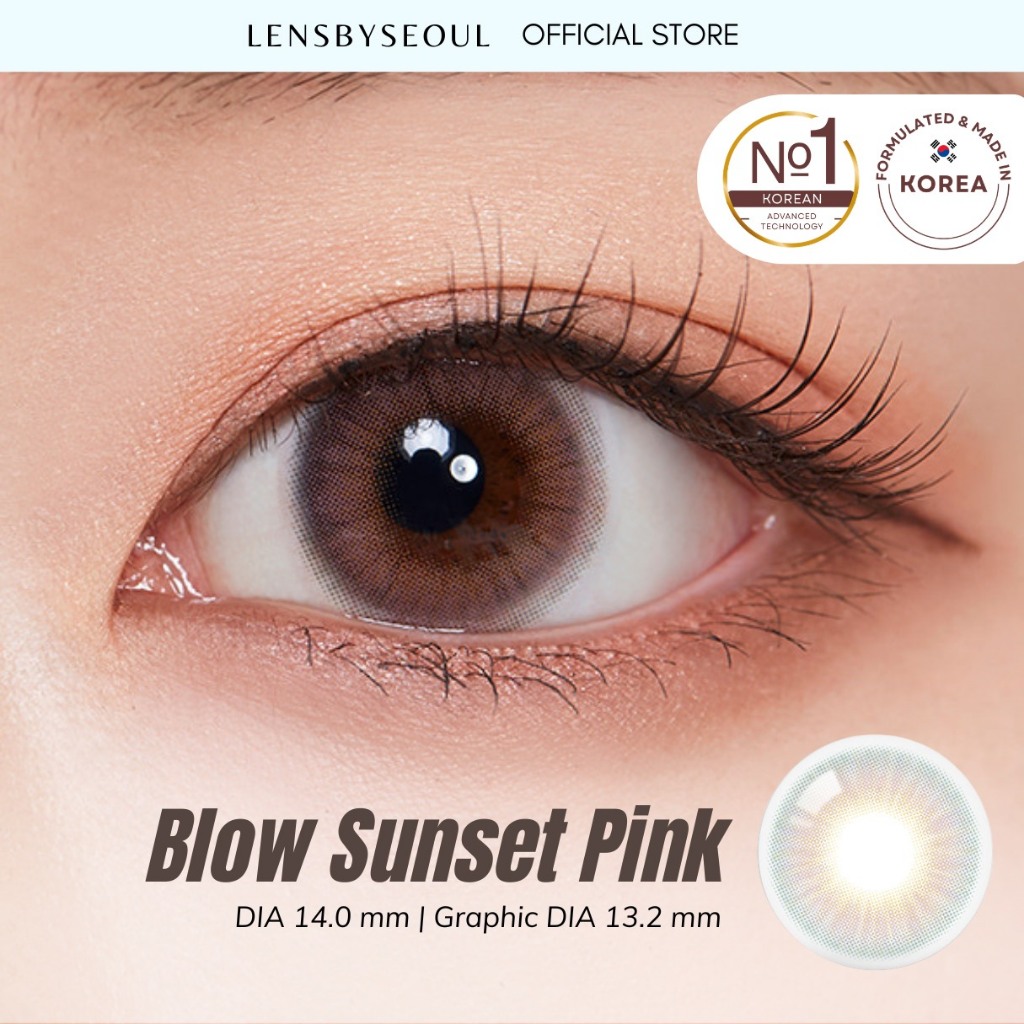 [BEST SELLER] LENSBYSEOUL O'lola Blow - Sunset Pink Softlens Korea Natural Contact Lens