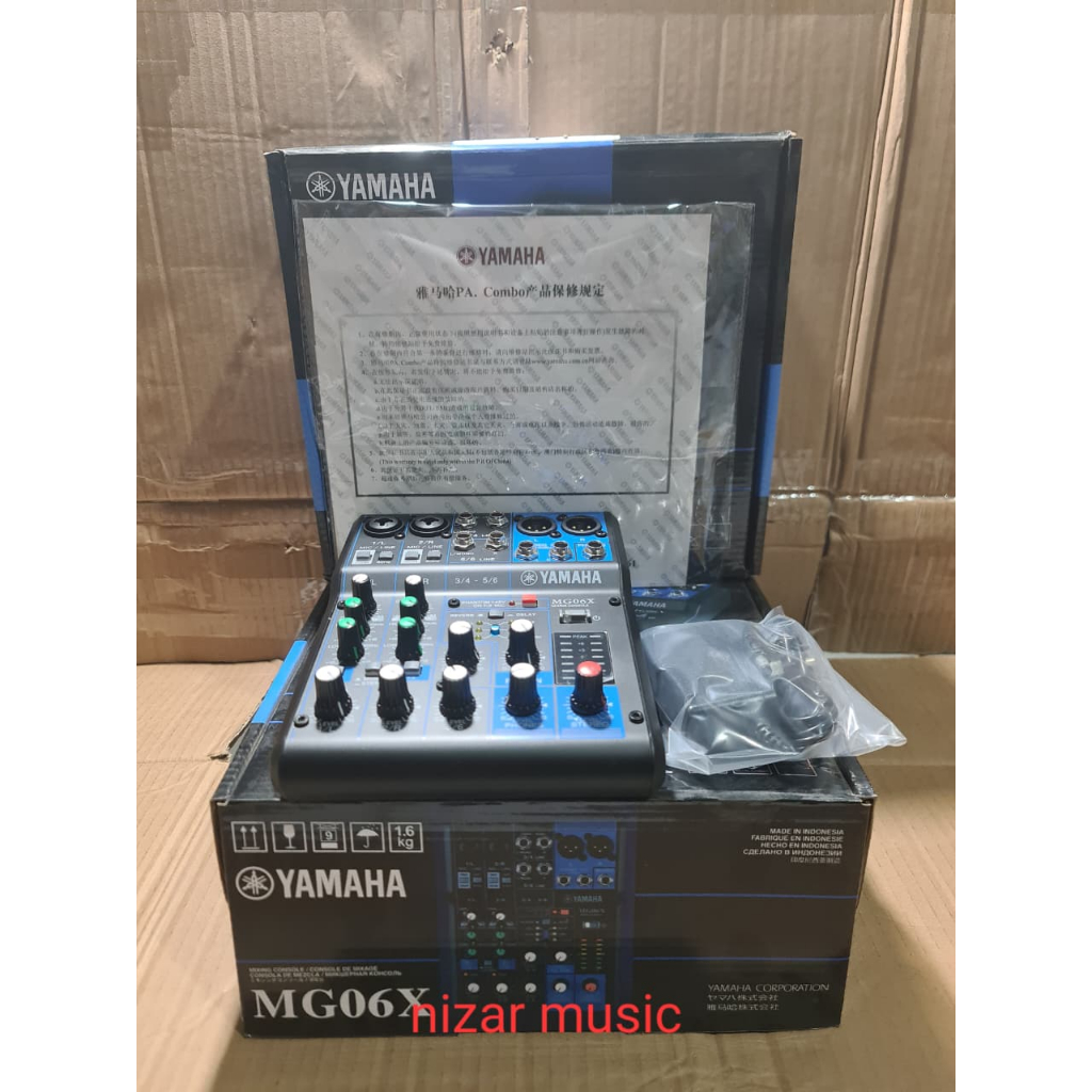 Mixer Audio Mini Yamaha MG06X Mixer 6 Channel MG 06 X mg06x
