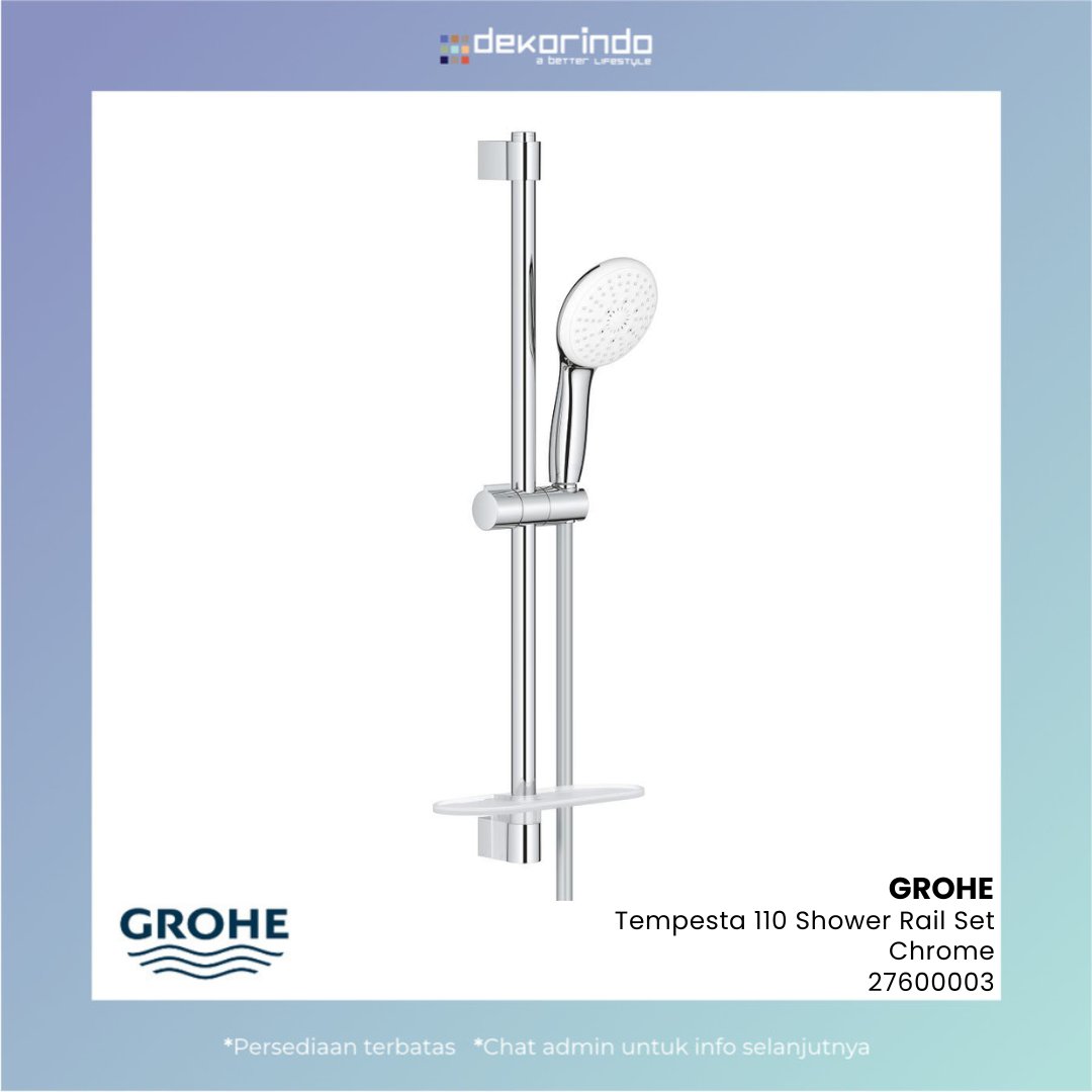 GROHE - TEMPESTA 110 SHOWER RAIL SET 3 SPRAYS (RAIN, JET, MASSAGE) CHROME - 27600003
