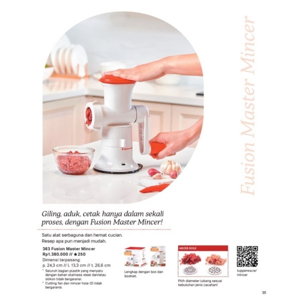 Fusion Master  MINCER dan Chef Press Tupperware