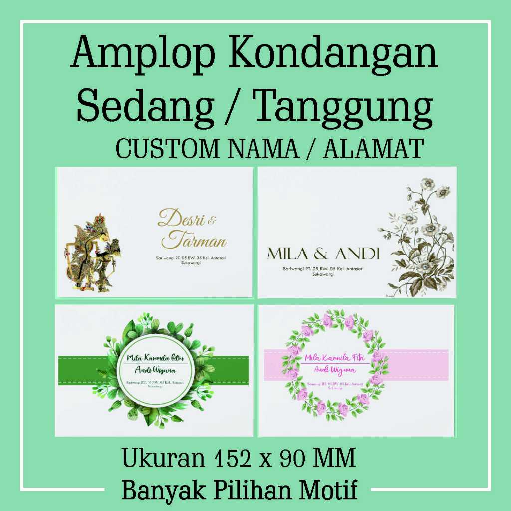 CETAK AMPLOP KONDANGAN PAKE NAMA DAN ALAMAT