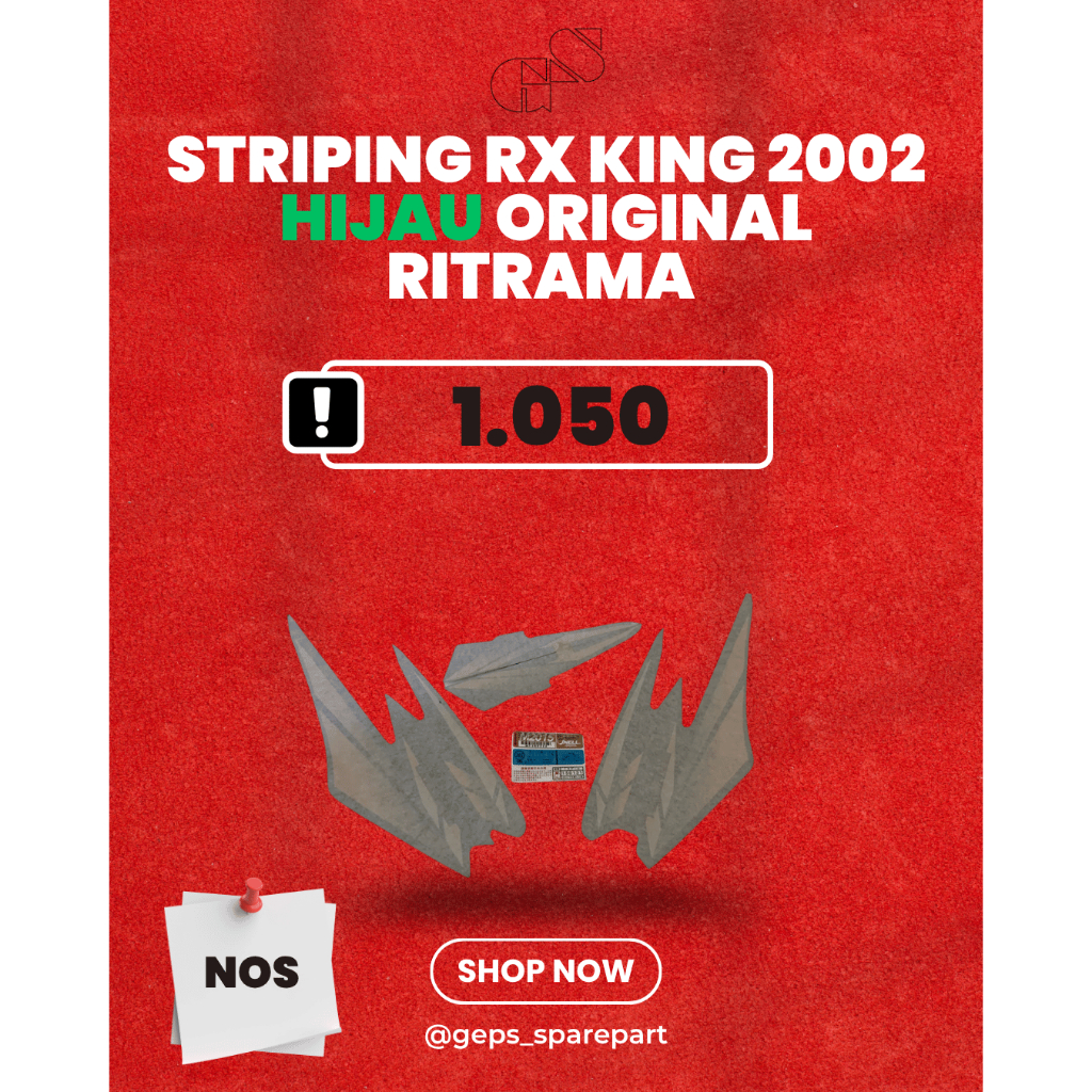 Striping RX King 2002 Hijau Original Ritrama NOS